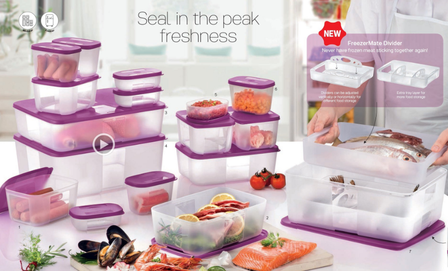tupperware 17 pieces freezermate set with divider tupperware 17 pieces freezermate set with divider